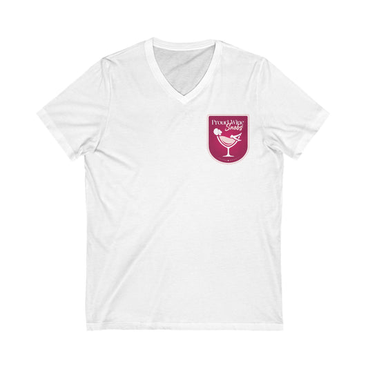 Proud Wine Snobs Jersey Short Sleeve V-Neck Tee